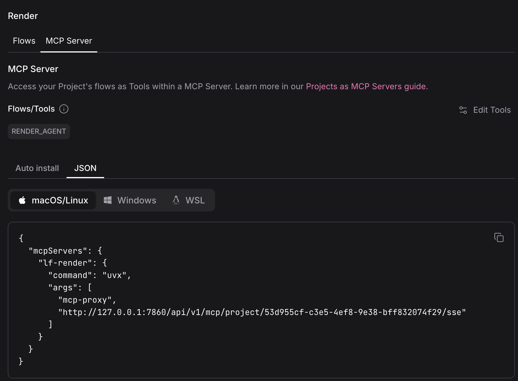 Render MCP in Langflow